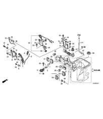 F-08-11 Масляный картер / Переключающий вал (Дистанционное управление)