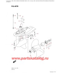 407B - Картер коробки передач ( (Df70A, Df70Ath, Df80A: e01, Df90A, Df90Ath,