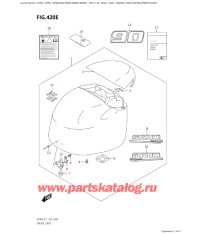 420E - Крышка двигателя (капот) ( (Df90A, Df90Ath) : 020)