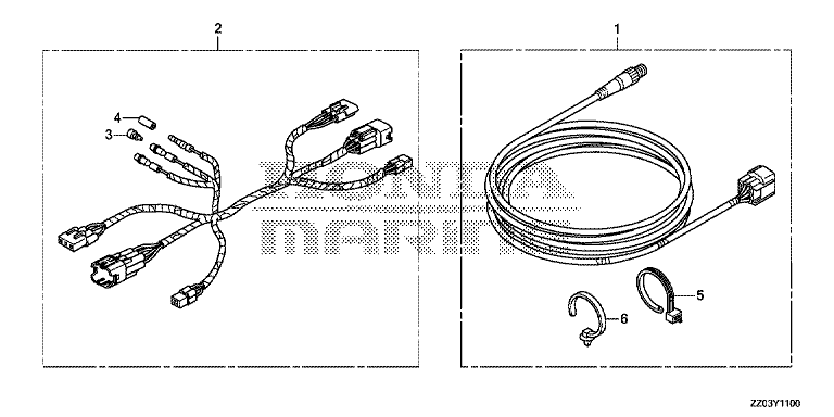Honda BF100A / Fop-11 Интерфейсный кабель Kit 