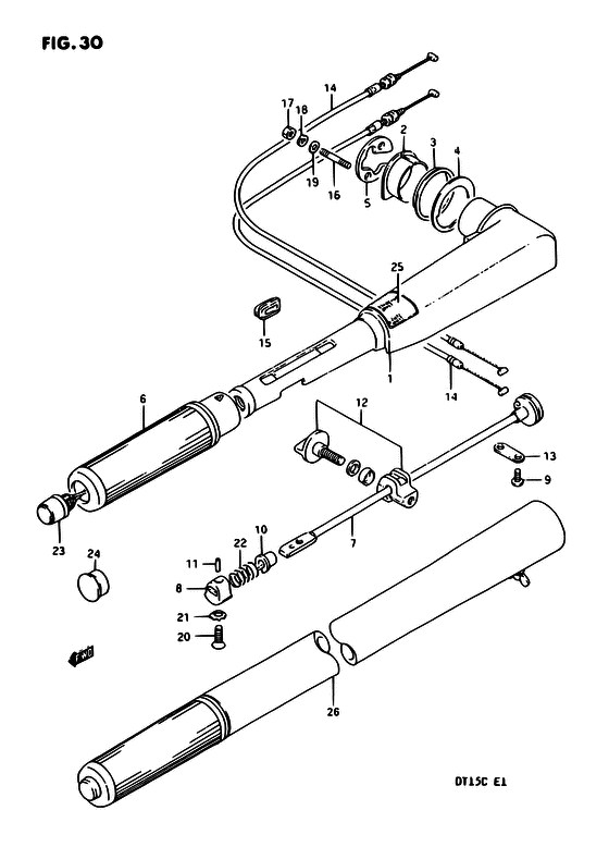 Suzuki DT15CEV M / Handle