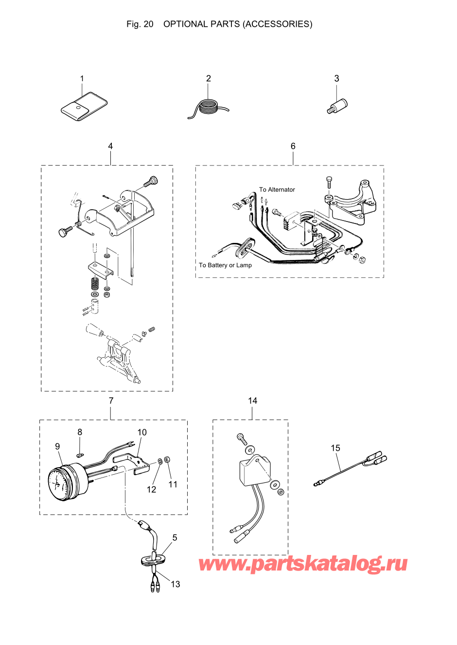 Tohatsu M-30H (002-21025-0AE) / Fig-20 Дополнительные опции (Аксессуары) 