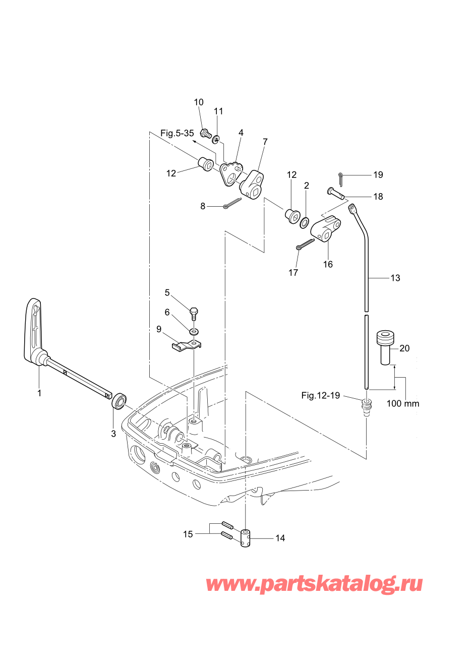 Tohatsu M15D2 (:002-21043-0AF) / Fig.13 Переключатель 