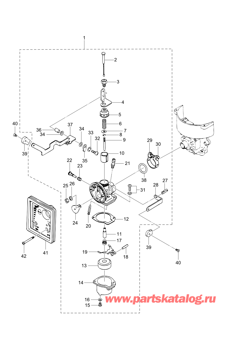 Tohatsu M2.5A2 (002-21040-0AF) / Fig.03 Карбюратор 