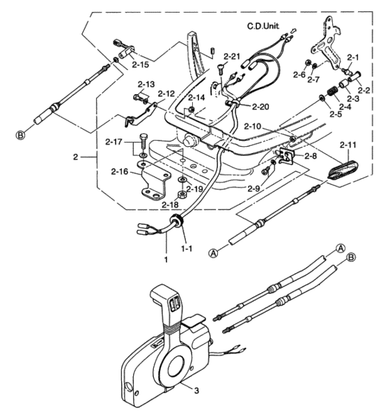 tohatsu   M30A4 00221025-5 / Дополнительные опции (i) - Дистанционное управление 