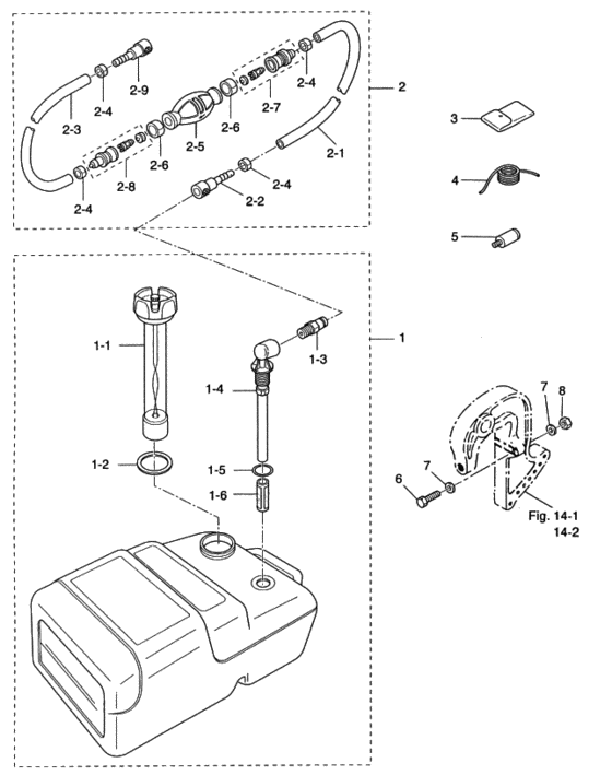 tohatsu   M30A4 00221025-5 / Separate Топливный бак (пластиковый) - Аксессуары 