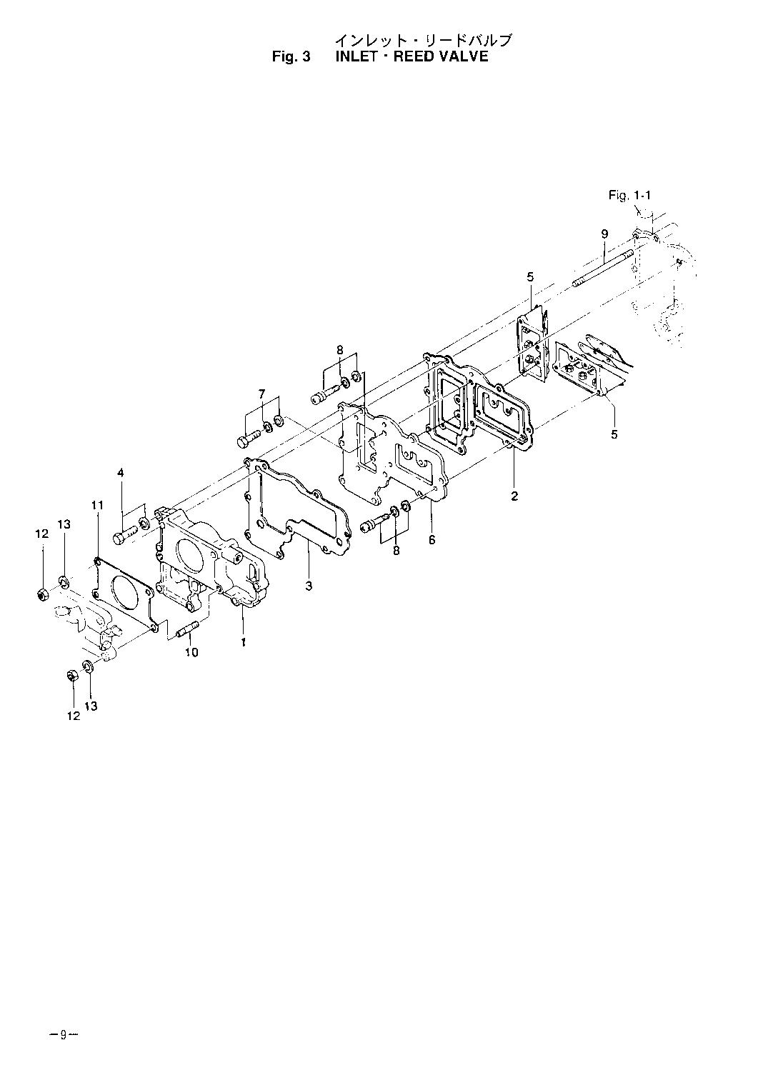 tohatsu   M40C 00221035-3 / вход, Язычковый клапан 