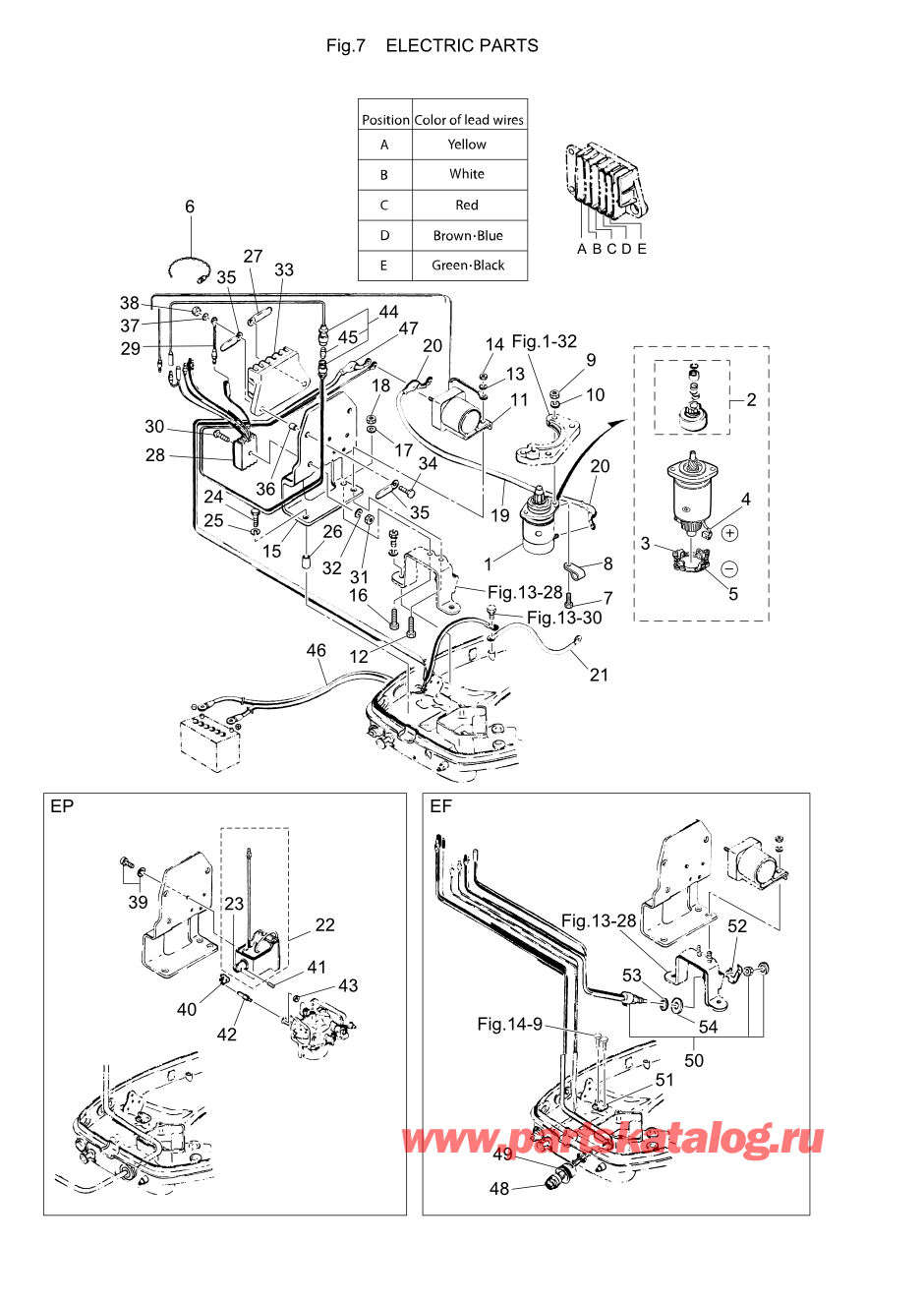 Tohatsu M40C (002-21035-7) / Fig.07 Электрические части 