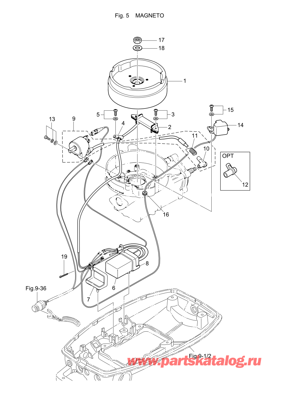 Tohatsu M5B (002-21005-B) / Fig.05 Магнето 