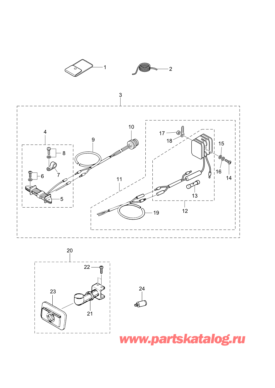 Tohatsu M5B (002-21005-0AF) / Fig.15 Дополнительные опции (3) Аксессуары 