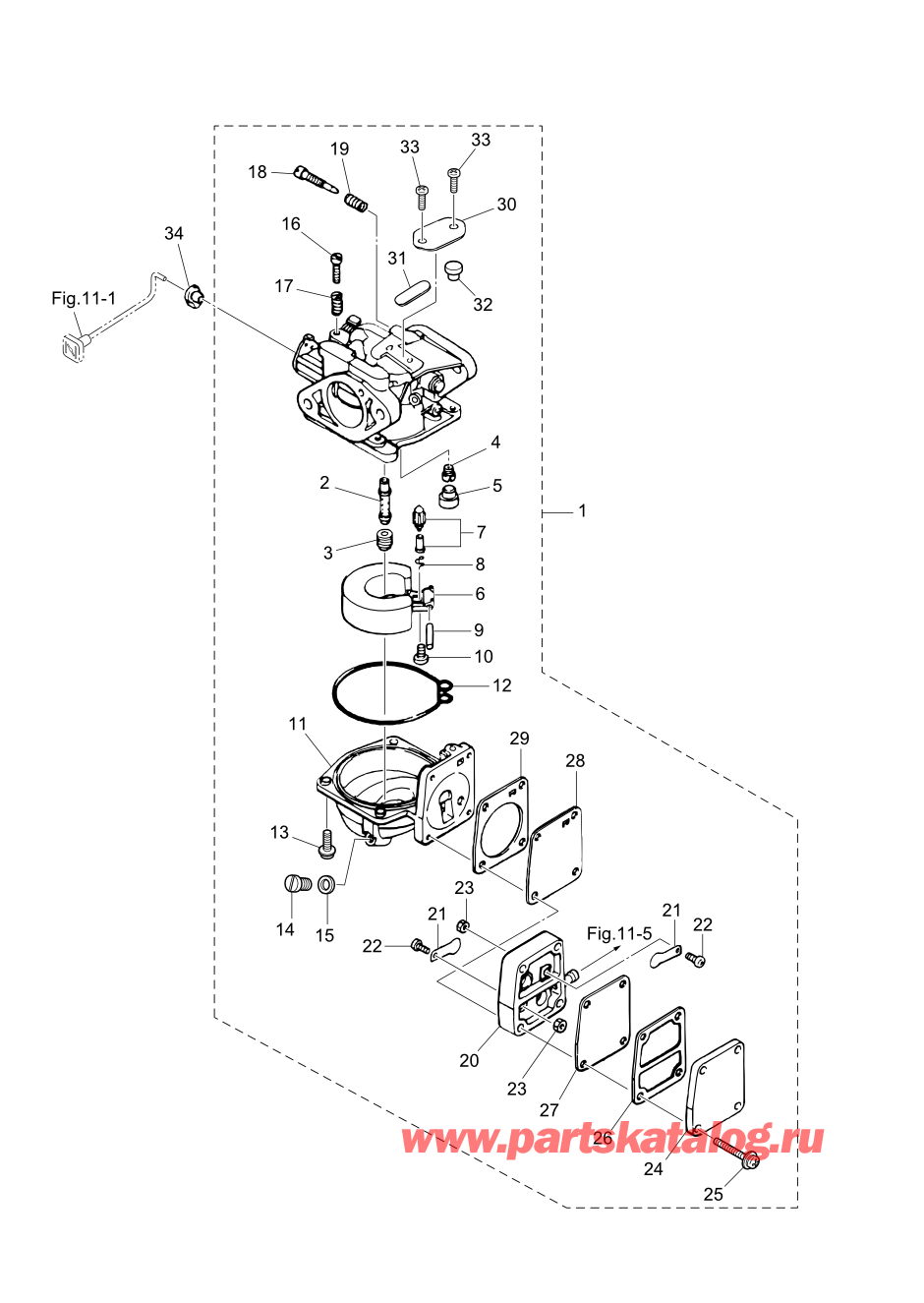 Tohatsu M6B (002-21030-0AF) / Fig.04 Карбюратор / Топливный насос 