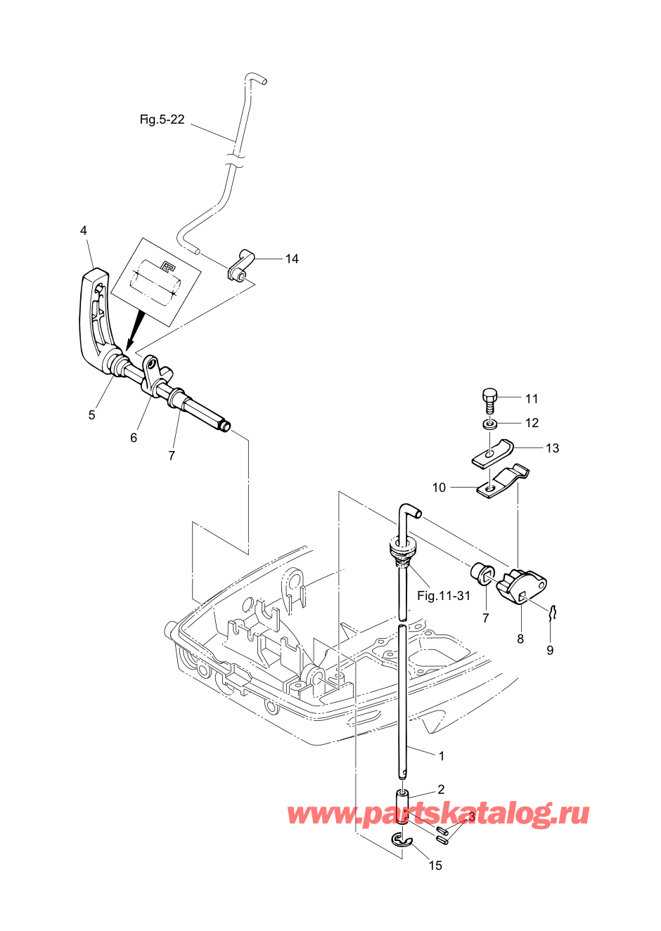 Tohatsu M6B (002-21030-0AF) / Fig.12 Переключатель 