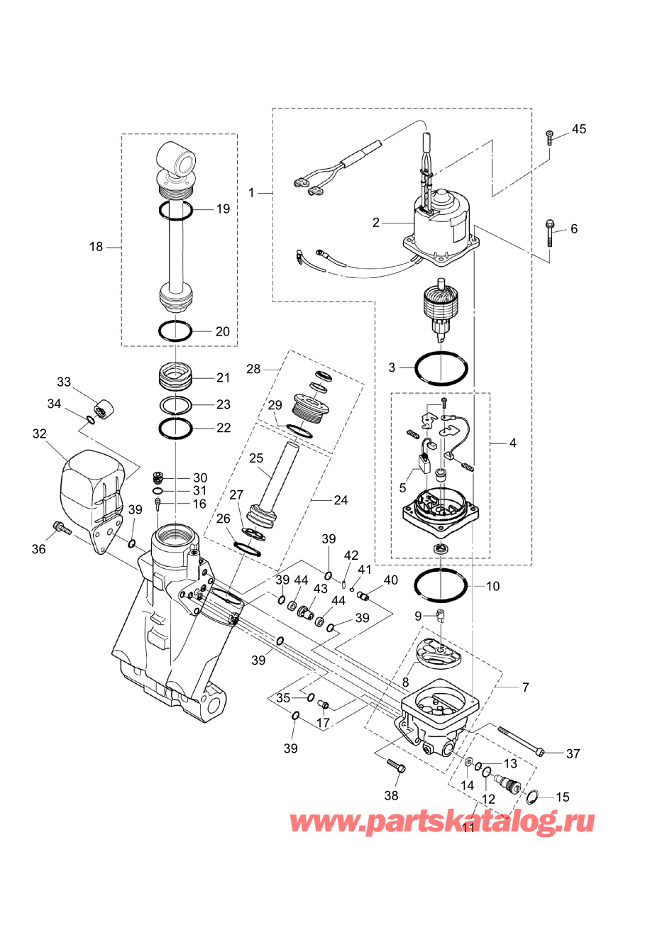 Tohatsu MFS100A (002-21059-0BX) / Fig.13 регулировка трима и наклона 