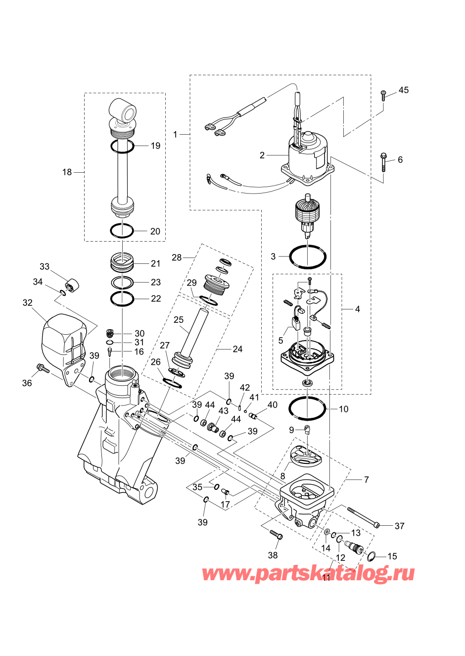 Tohatsu MFS115A (002-21059-1BA) / Fig.13 регулировка трима и наклона 