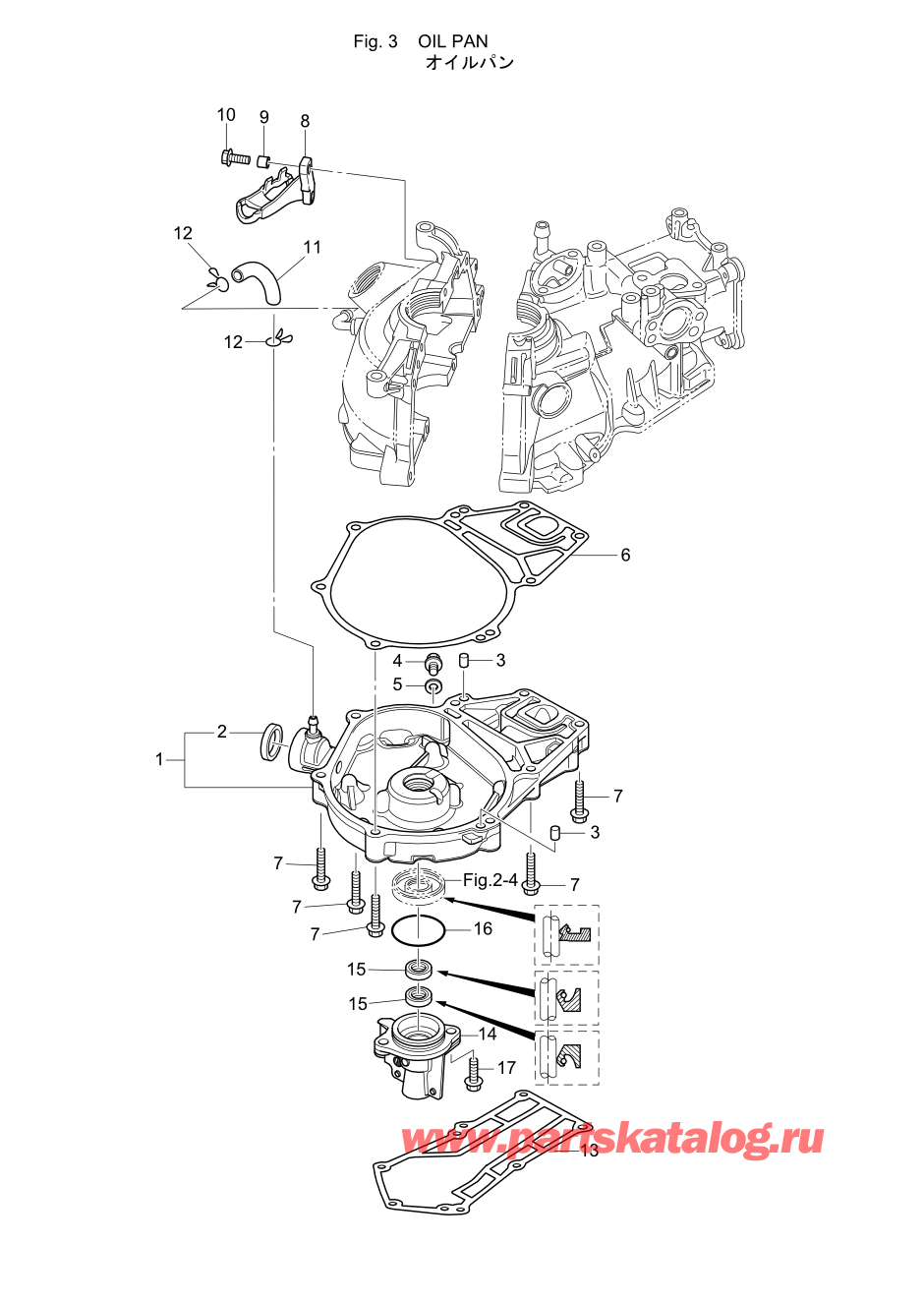 Tohatsu MFS2.5B (002-21052-6) / Fig.03 Масляный поддон 