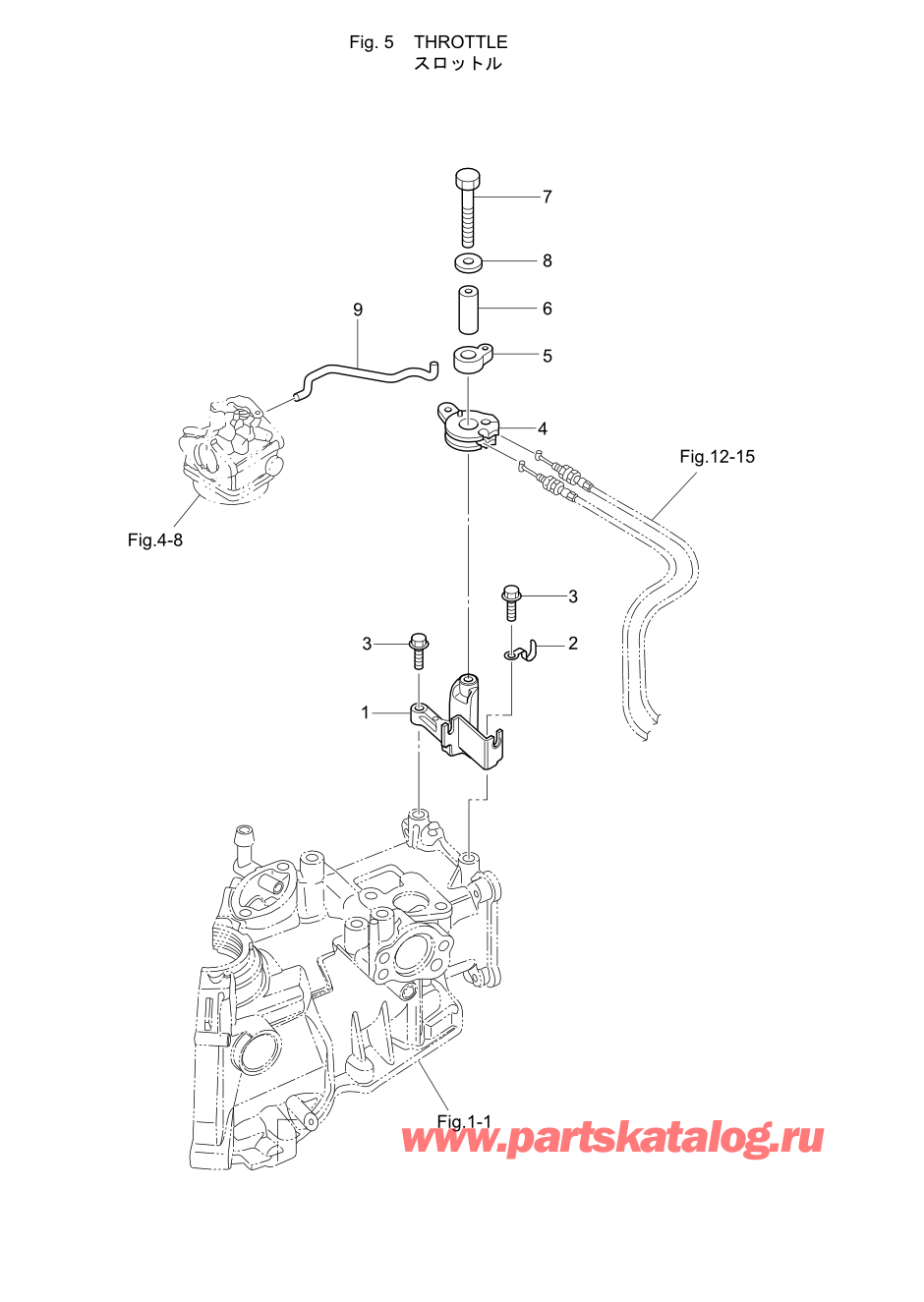 Tohatsu MFS2.5B (002-21052-6) / Fig.05 Дроссель 