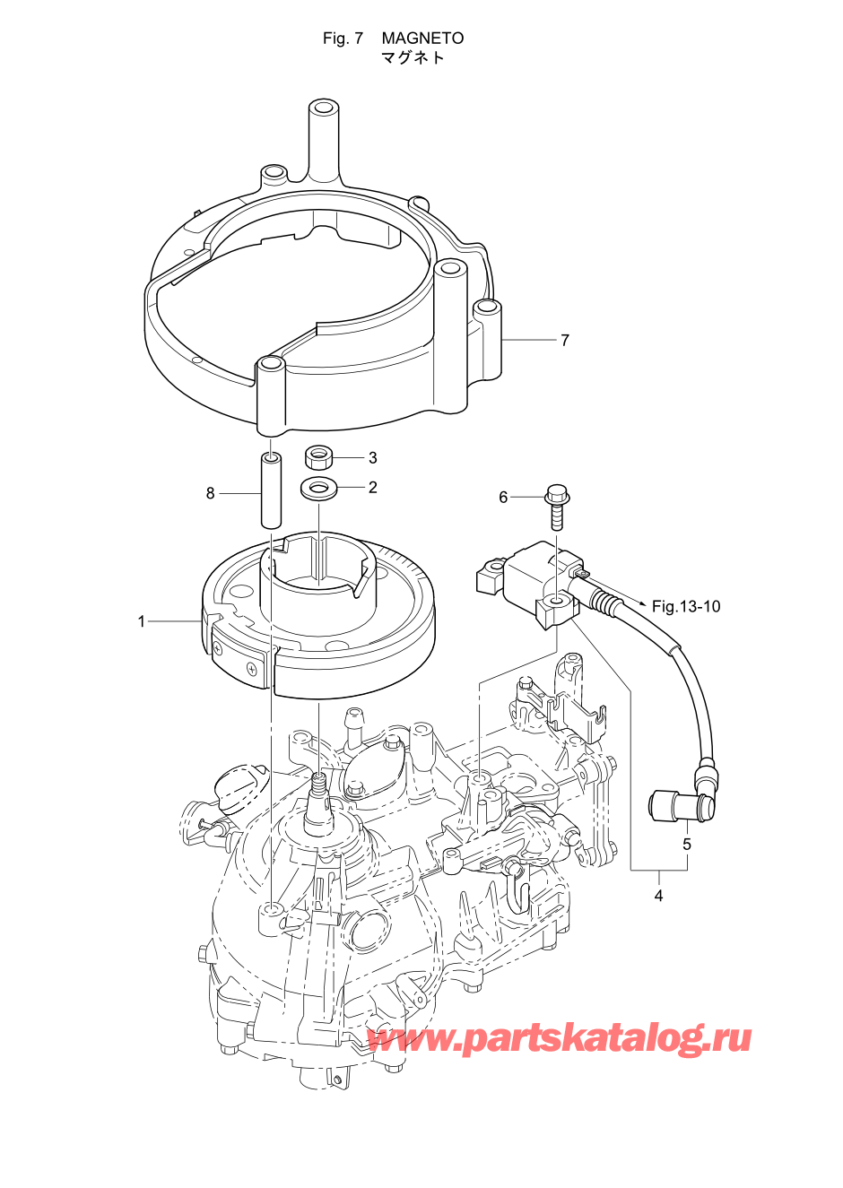 Tohatsu MFS2.5B (002-21052-6) / Fig.07 Магнето 