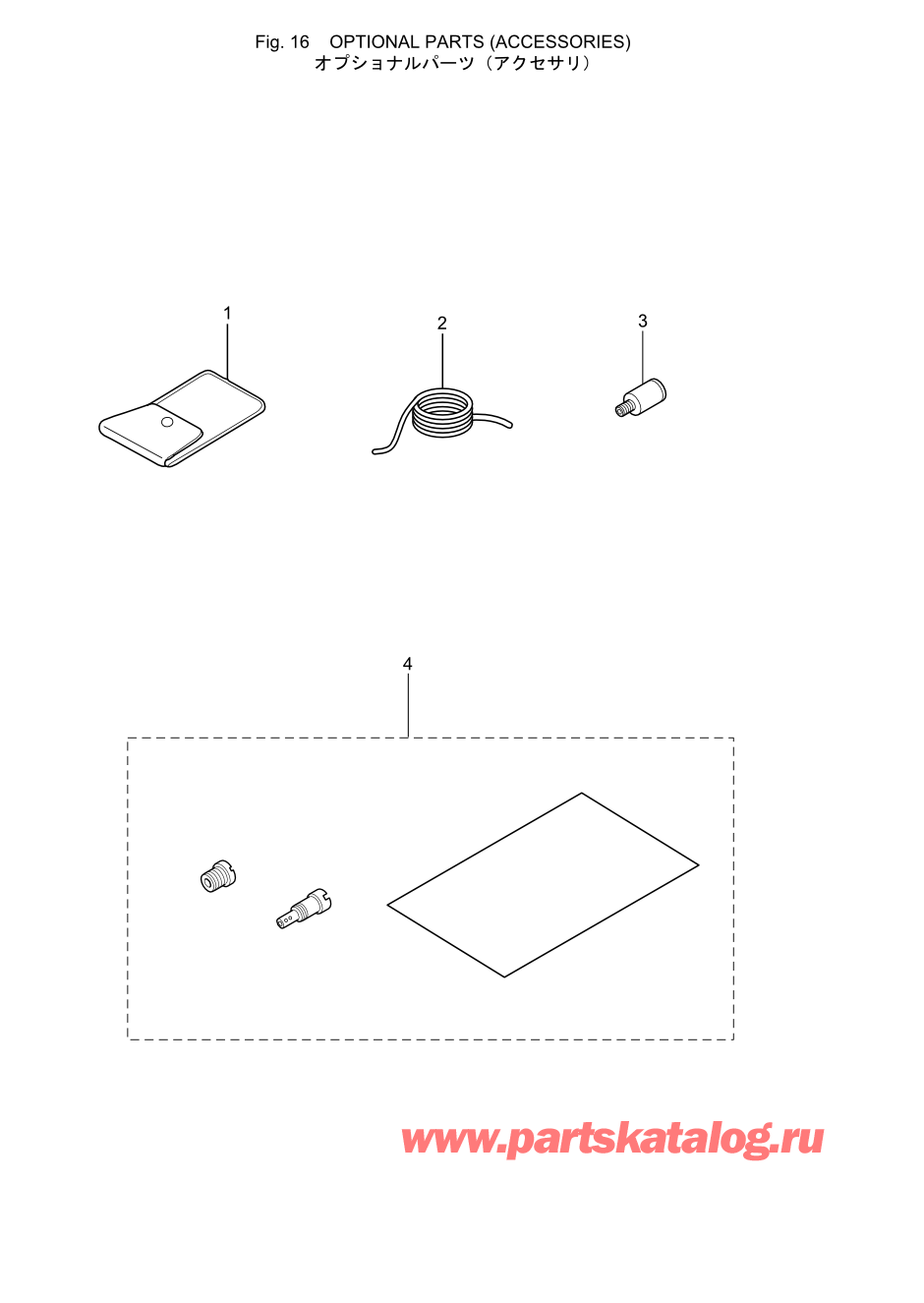 Tohatsu MFS2.5B (002-21052-6) / Fig.16 Дополнительные опции (Аксессуары) 