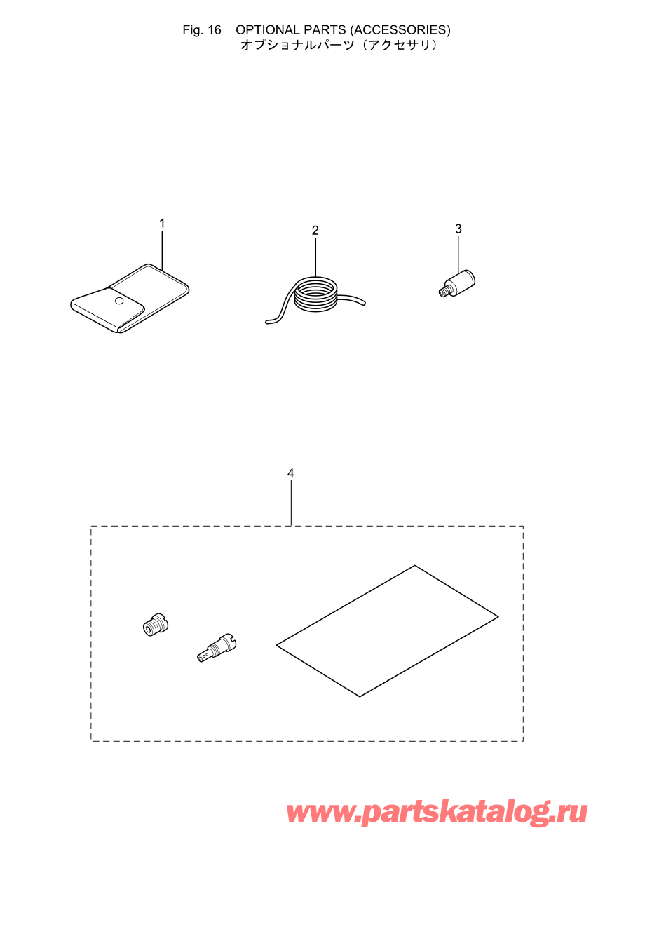 Tohatsu MFS2.5B (002-21052-0AE) / Fig.16 Дополнительные опции (Аксессуары) 