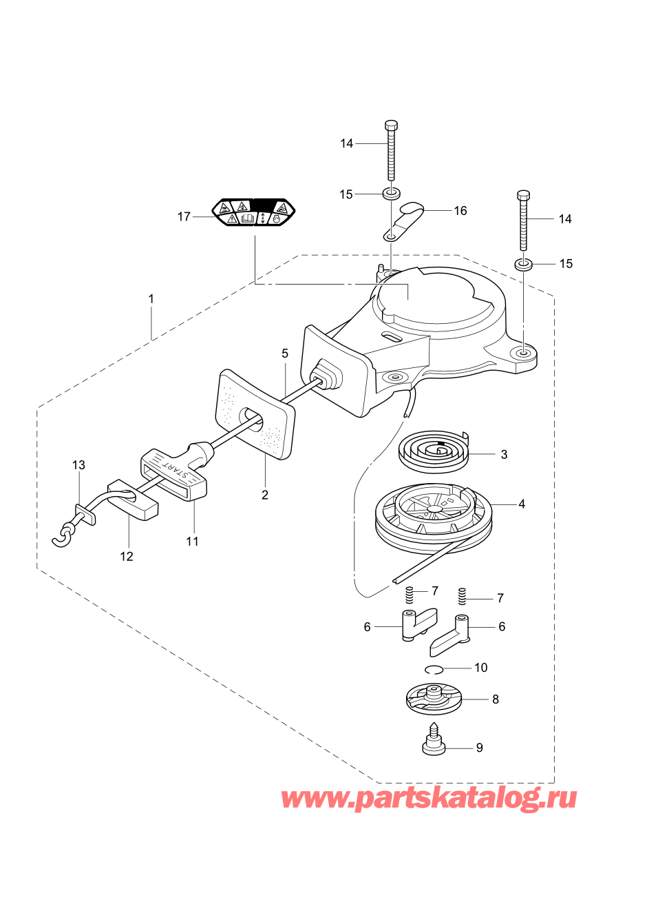 Tohatsu MFS2.5B (002-21052-0AG) / Fig.06 Барабанный стартер 