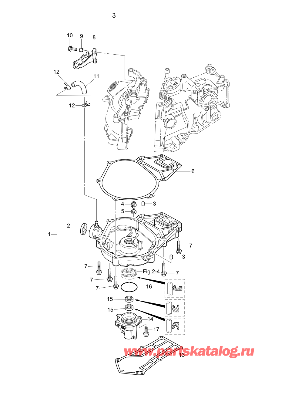 Tohatsu MFS2.5C (002-21052-1AK) / Fig.03 Масляный поддон 