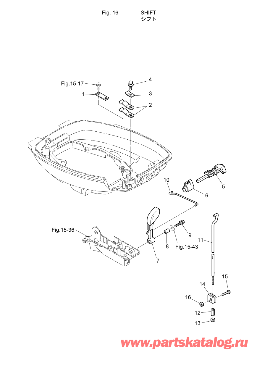 Tohatsu MFS20-C (002-21054-6) / Fig.16 Переключатель 