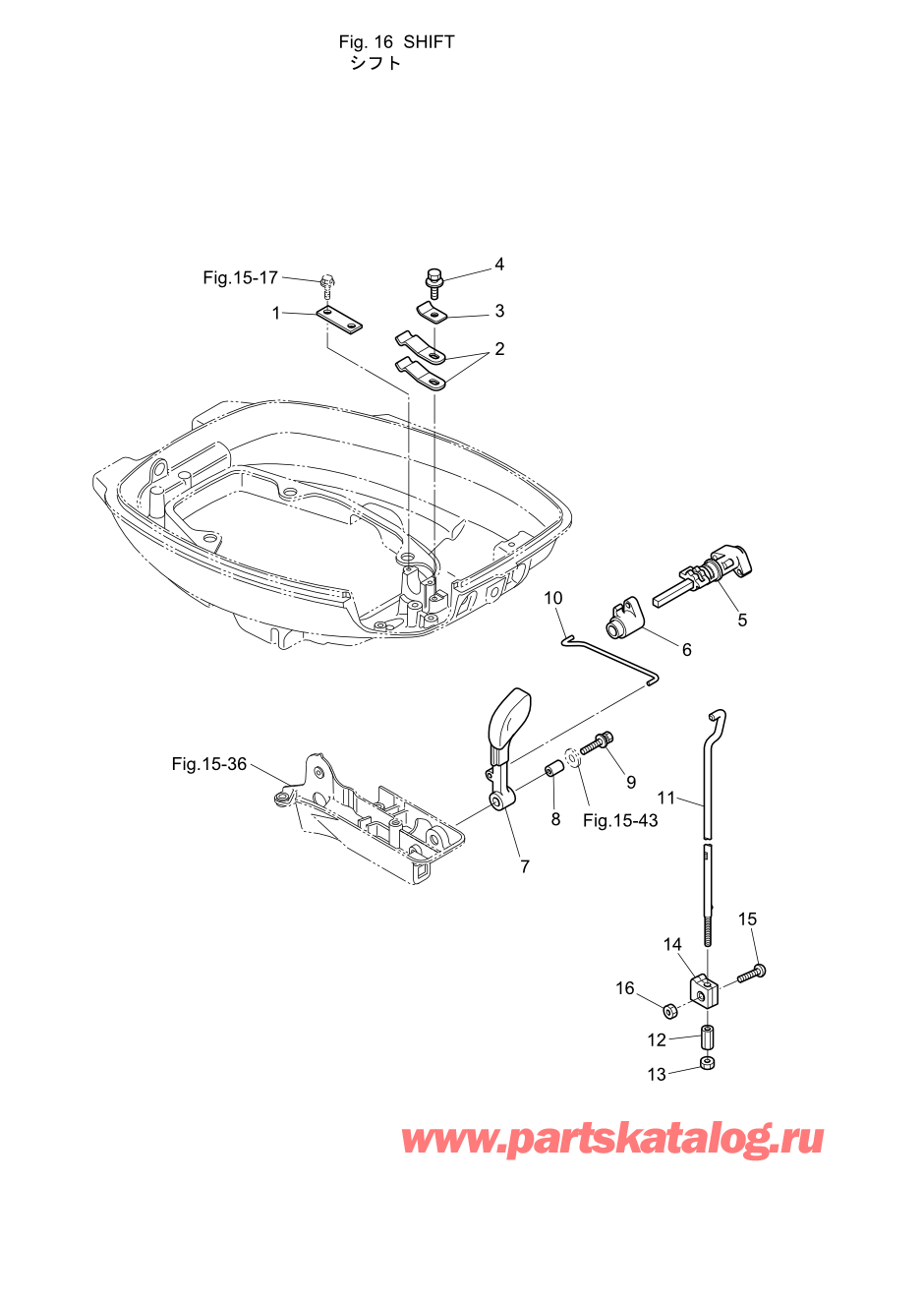 Tohatsu MFS20-D (002-21054-0AE) / Fig.16 Переключатель 