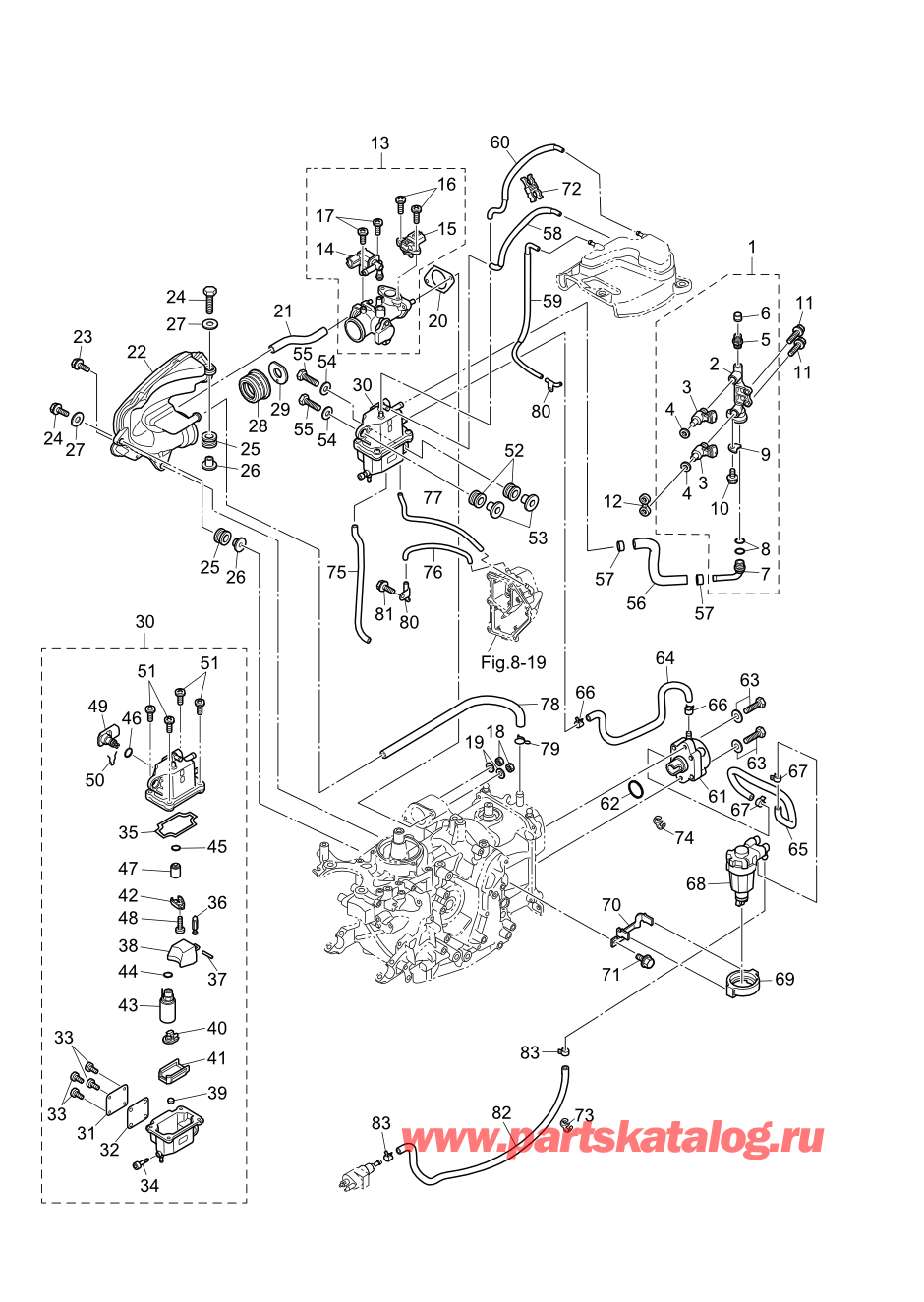 Tohatsu MFS20-E (002-21057-0AG) / Fig.05 Топливный насос 