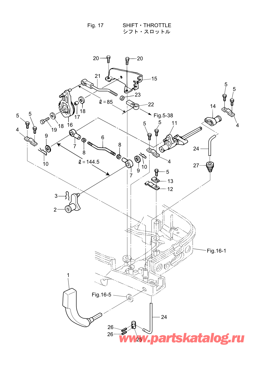 Tohatsu MFS30-B (002-21050-8) / Fig.18 Переключатель / Дроссель 