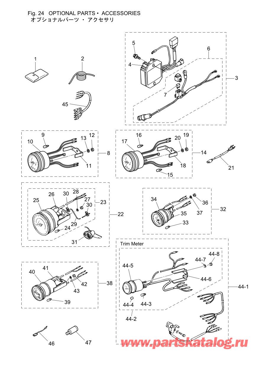 Tohatsu MFS30-B (002-21050-8) / Fig.25 Дополнительные опции / Аксессуары (1) 