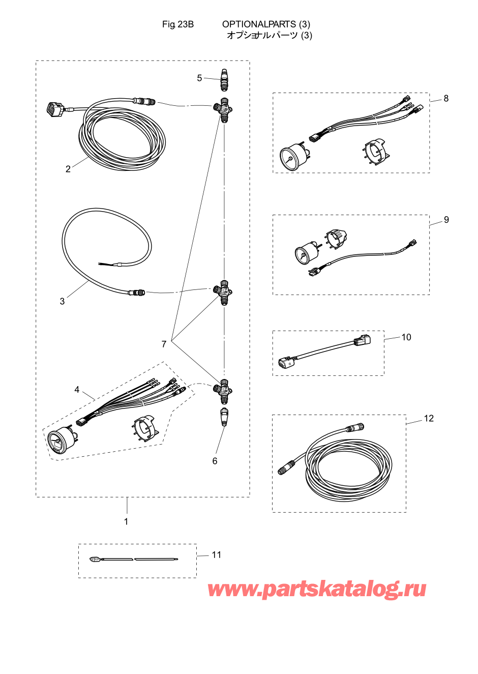 Tohatsu MFS-30C (002-21050-0AD) / Fig.23b Дополнительные опции (3) 