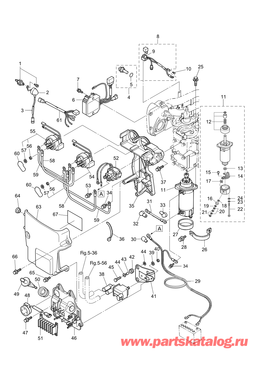 Tohatsu MFS30-C (002-21050-0AF) / Fig.09 Электрические части 