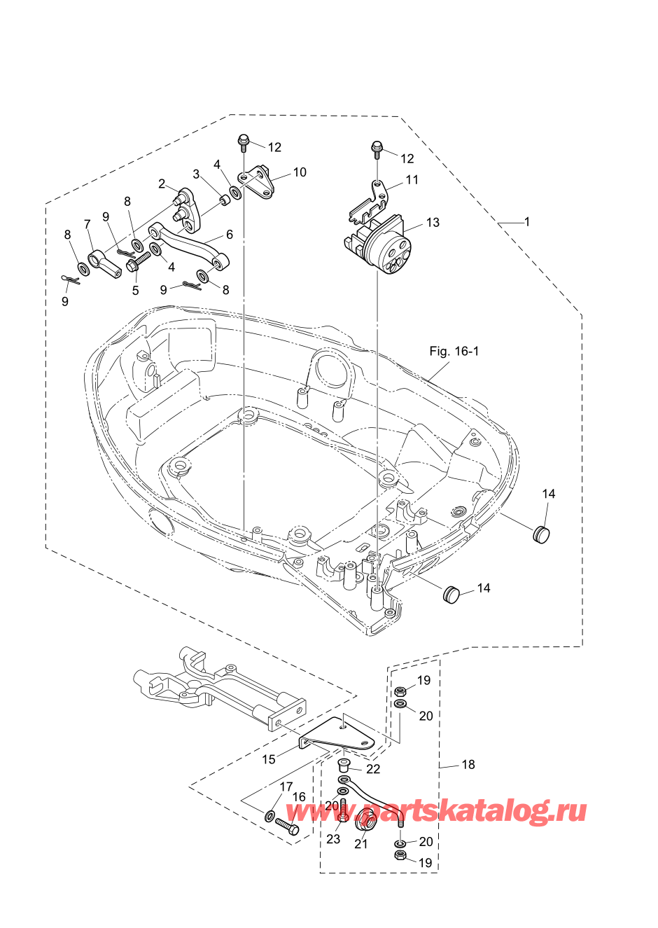 Tohatsu MFS30-C (002-21050-0AF) / Fig.18 Дистанционное управление 