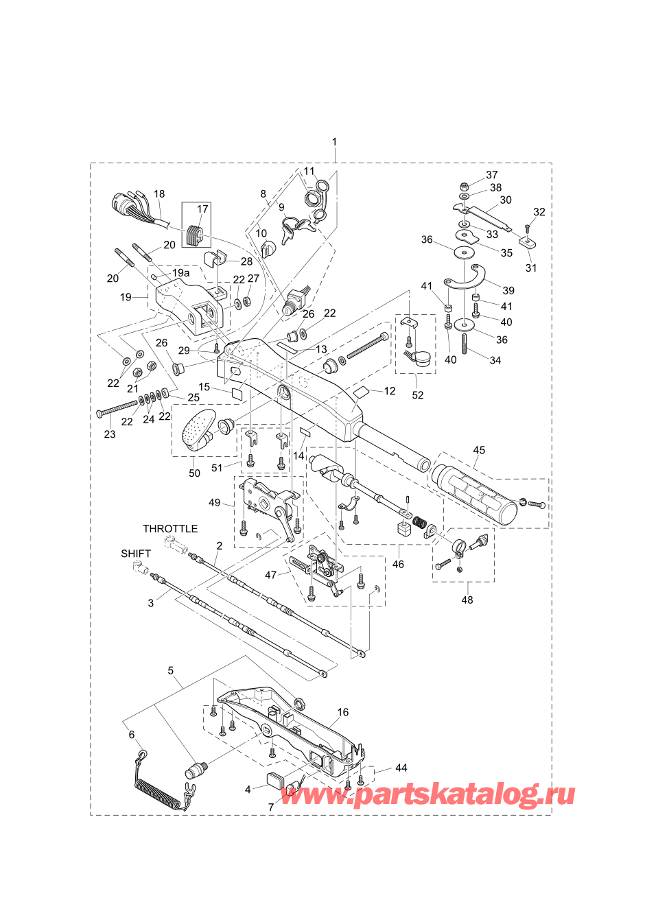 Tohatsu MFS30-C (002-21050-0AF) / Fig.20a Румпель 