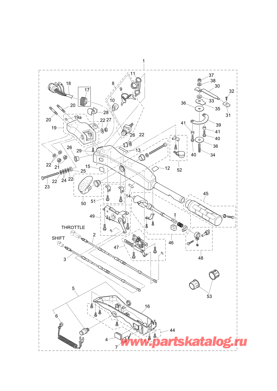 Tohatsu MFS30-C (002-21050-0AG) / Fig.20a Румпель 