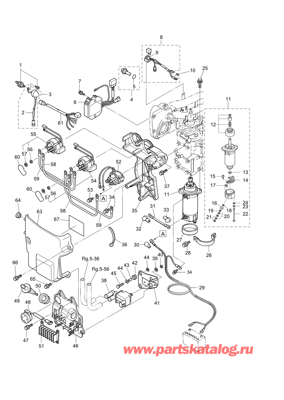 Tohatsu MFS30-C (002-21050-0AK) / Fig.09 Электрические части 