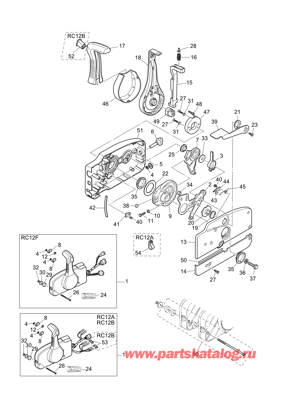 Tohatsu MFS30-C (002-21050-0AK) / Fig.21 детали и запчасти Of Дистанционное управление 