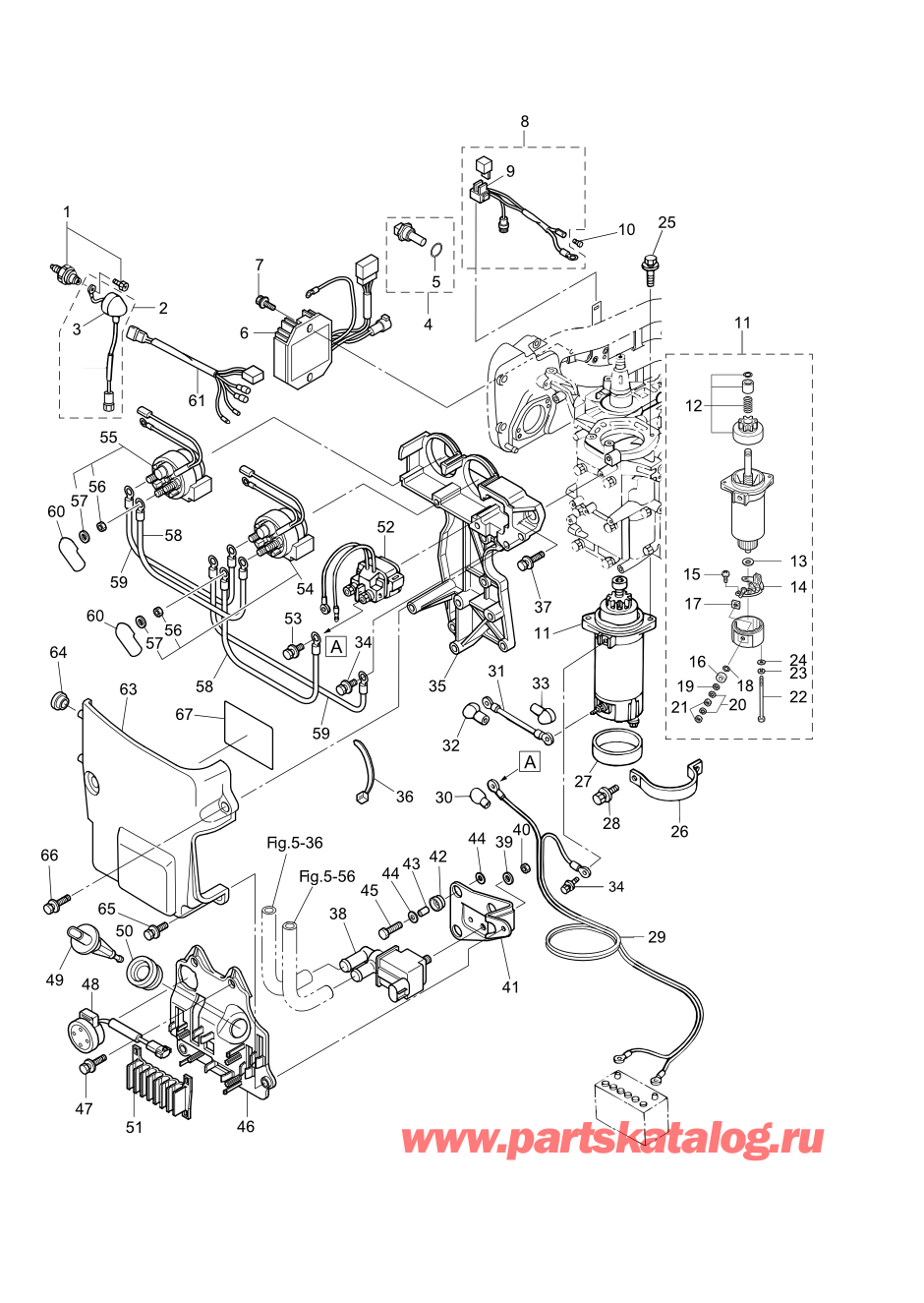 Tohatsu MFS30-C (002-21050-0BX) / Fig.09 Электрические части 