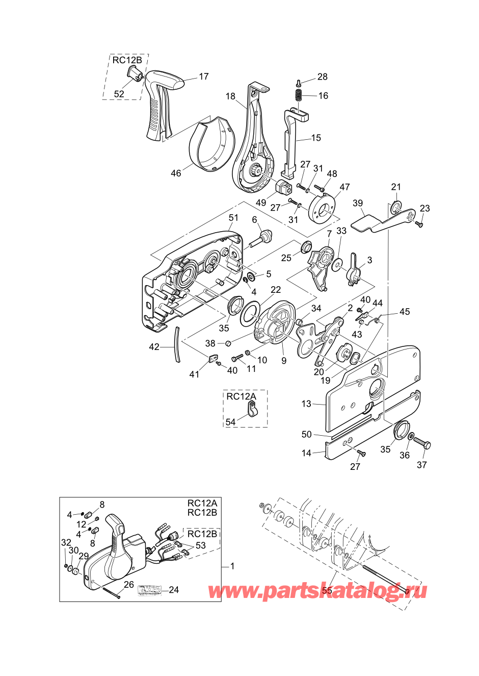 Tohatsu MFS30-C (002-21050-0BX) / Fig.21 детали и запчасти Of Дистанционное управление 