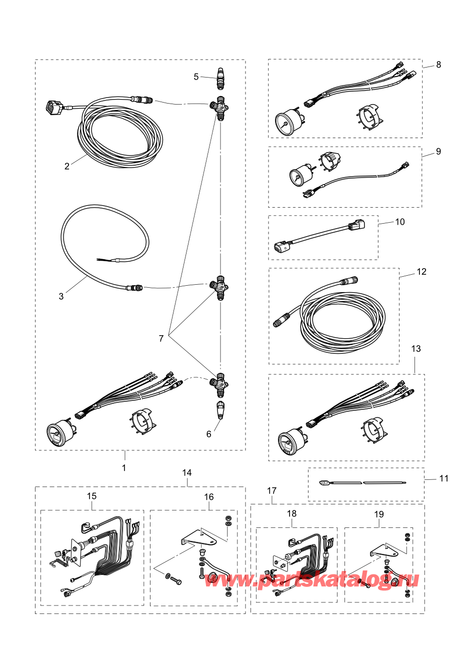 Tohatsu MFS30-C (002-21050-0BX) / Fig.23b Дополнительные опции (3) 