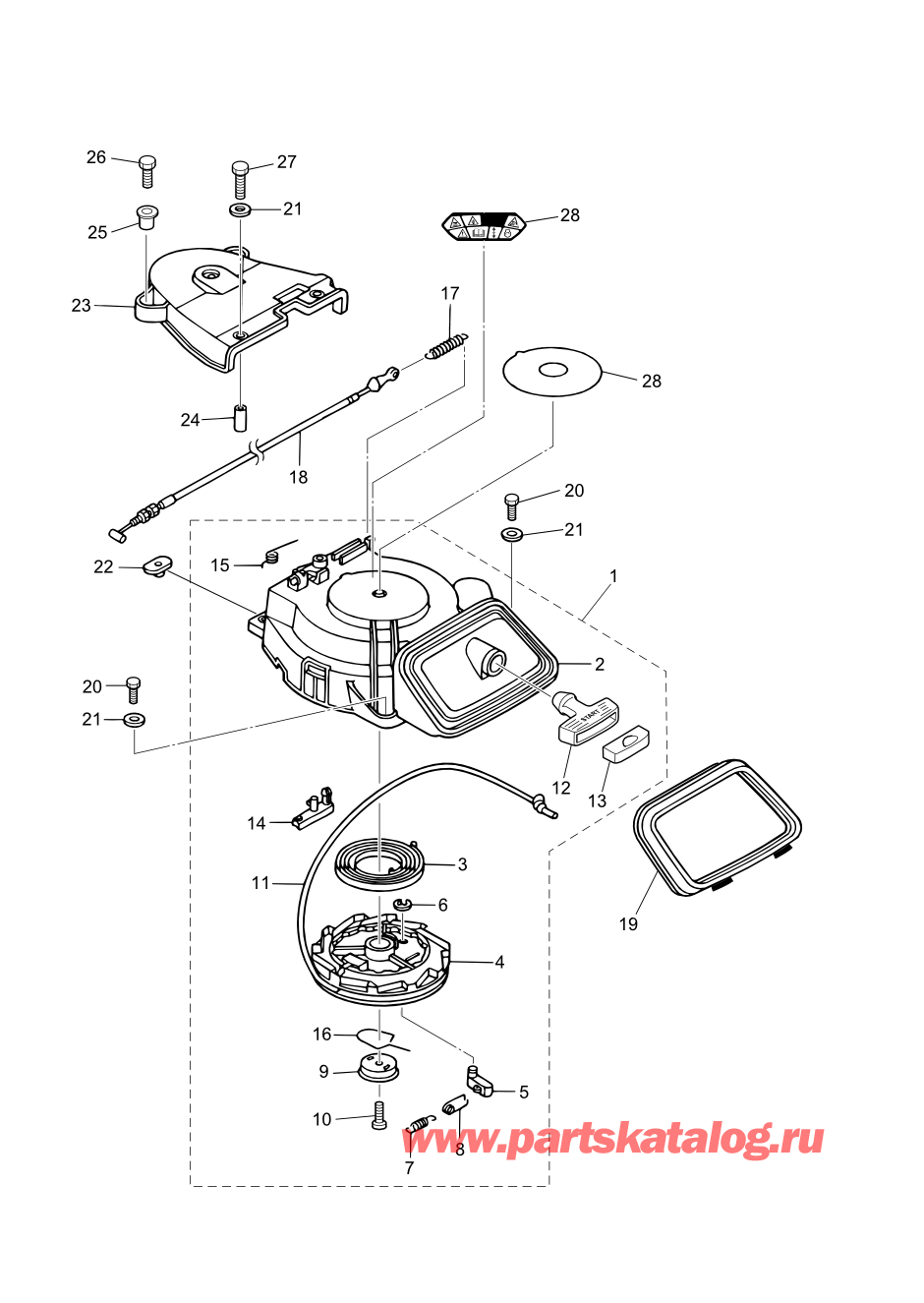 Tohatsu MFS30-C (002-21050-0BA ) / Fig.07 Барабанный стартер 