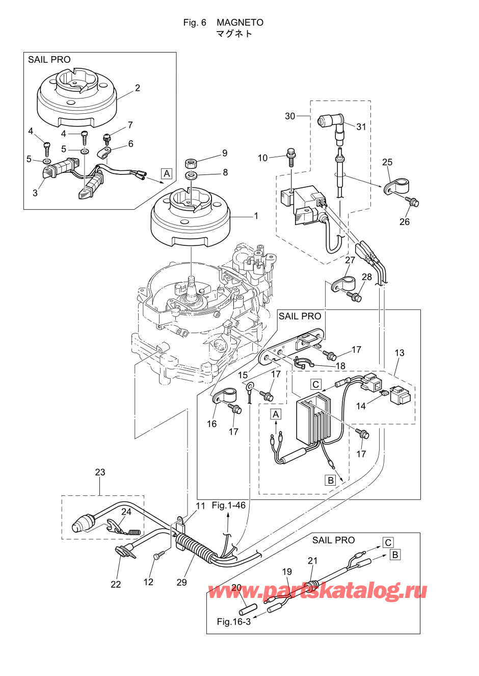 Tohatsu MFS5C (002-21046-9R) / Fig.06 Магнето 