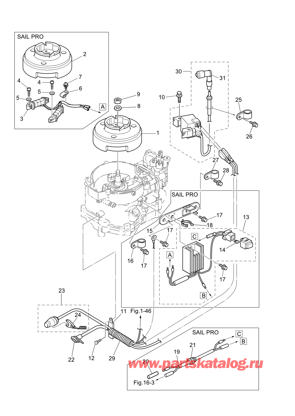 Tohatsu MFS5C (002-21046-0AF) / Fig.06 Магнето 