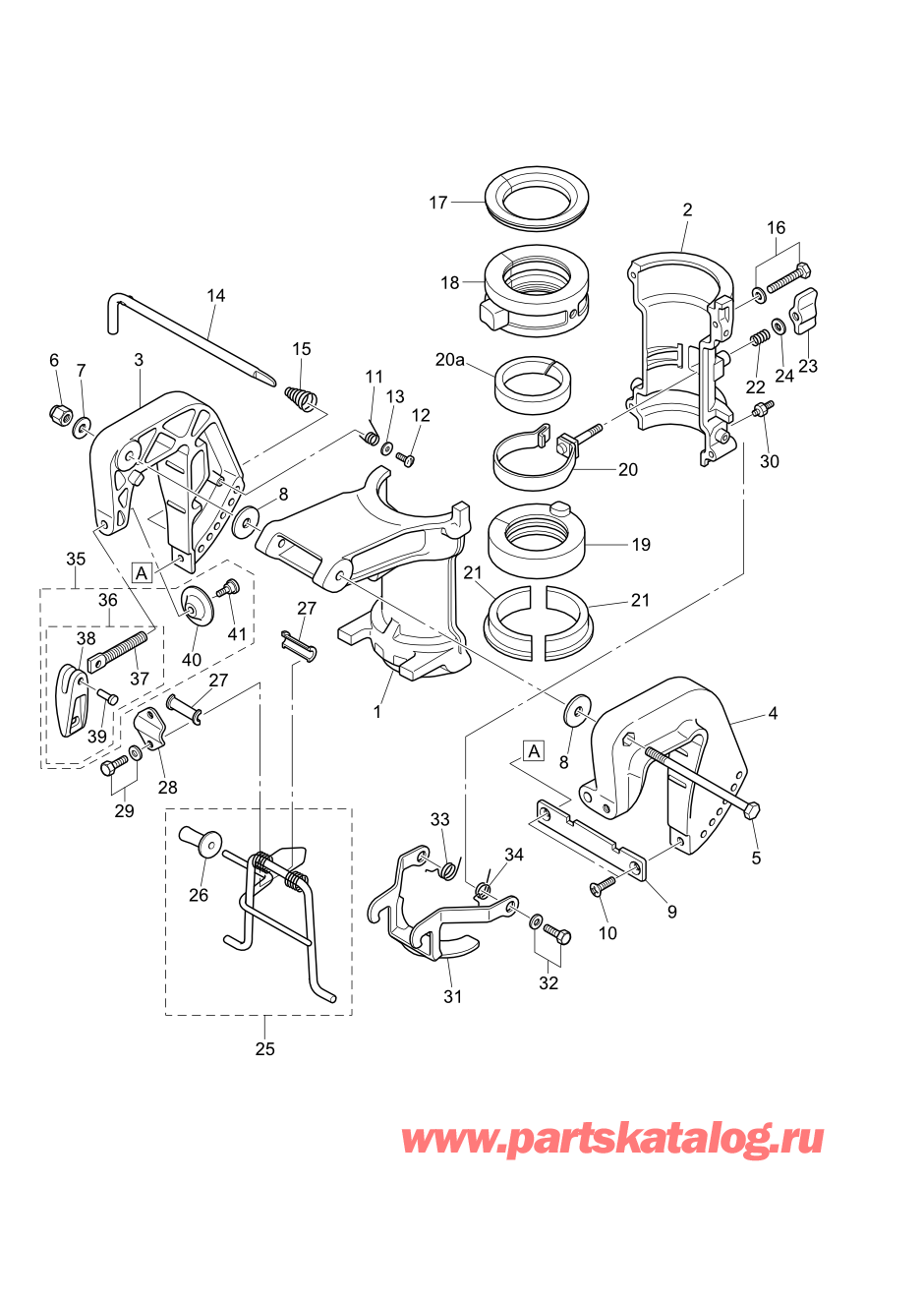 Tohatsu MFS5C (002-21046-0AF) / Fig.09 Кронштейн / Блокировка задней передачи 