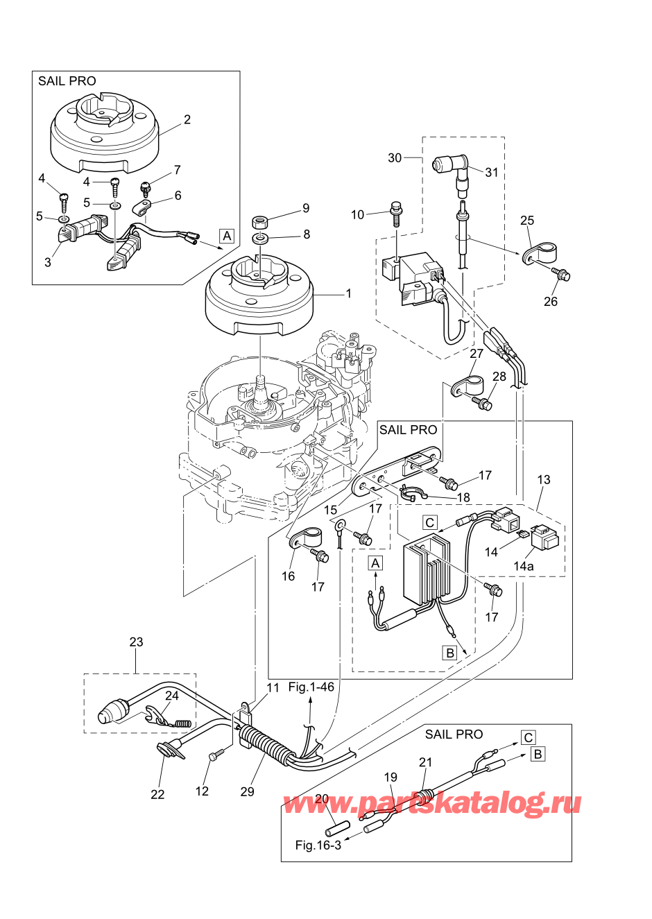 Tohatsu MFS5C (002-21046-0AG) / Fig.06 Магнето 