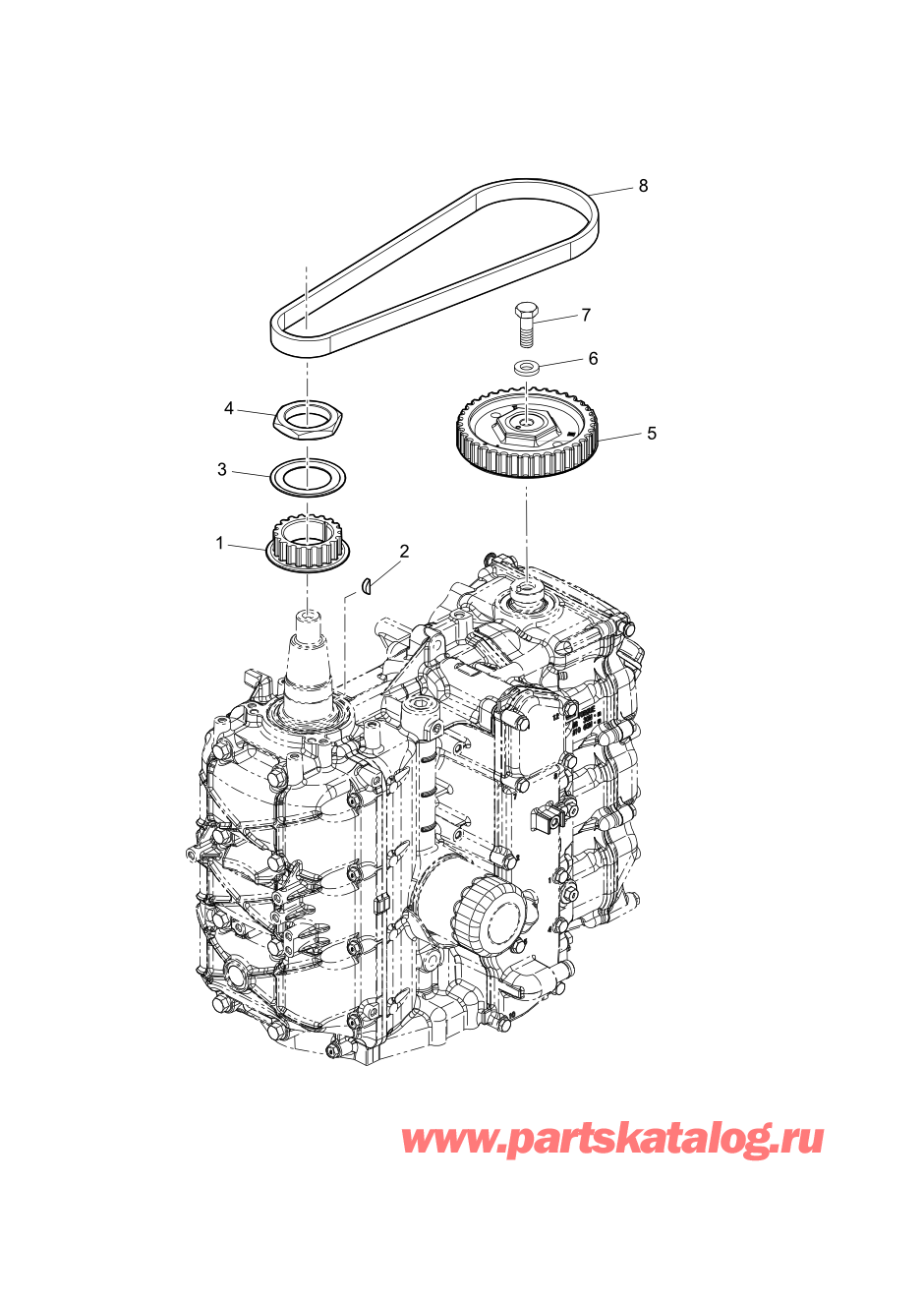 Tohatsu MFS60A (02-21058-0AK) / Fig.04 Шкив / Ремень распредвала 