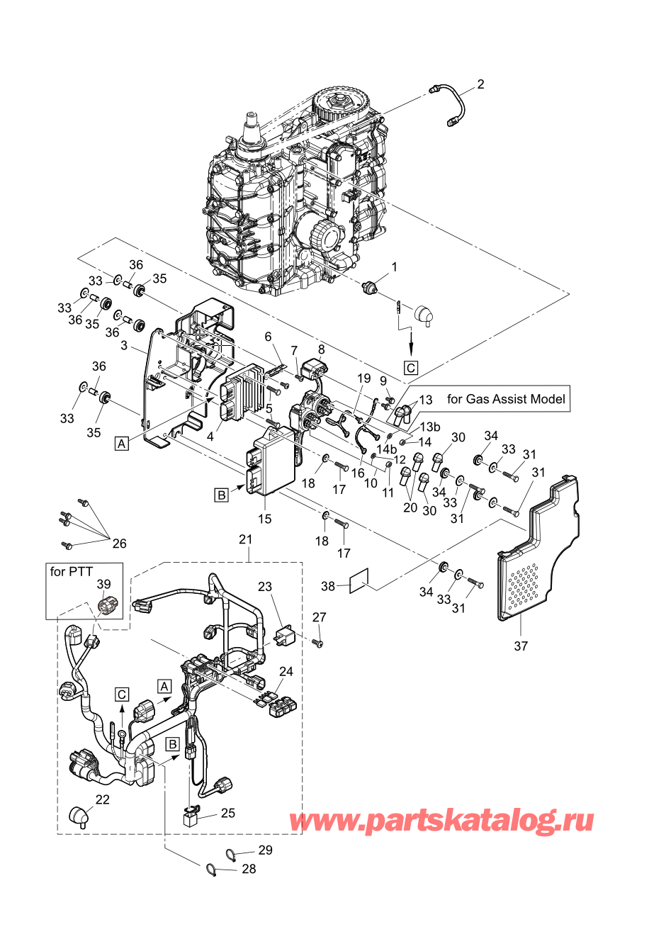 Tohatsu MFS60A (02-21058-0AK) / Fig.09 Электрические части 