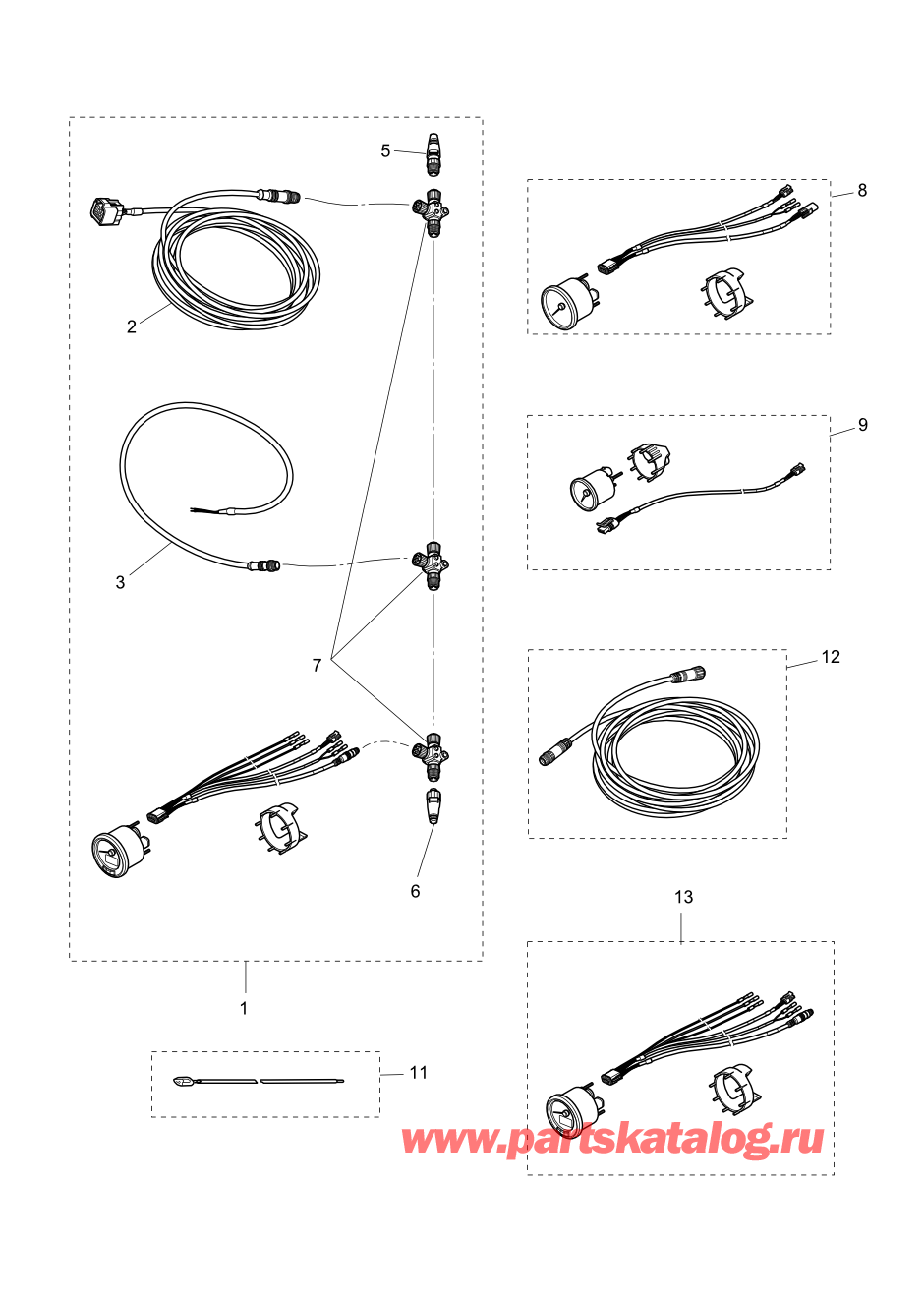 Tohatsu MFS60A (02-21058-0AK) / Fig.23a Дополнительные опции (1) 