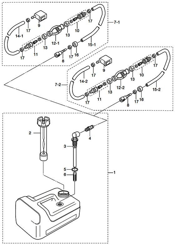 tohatsu   MFS6A3 00221051-7 / Топливный бак 