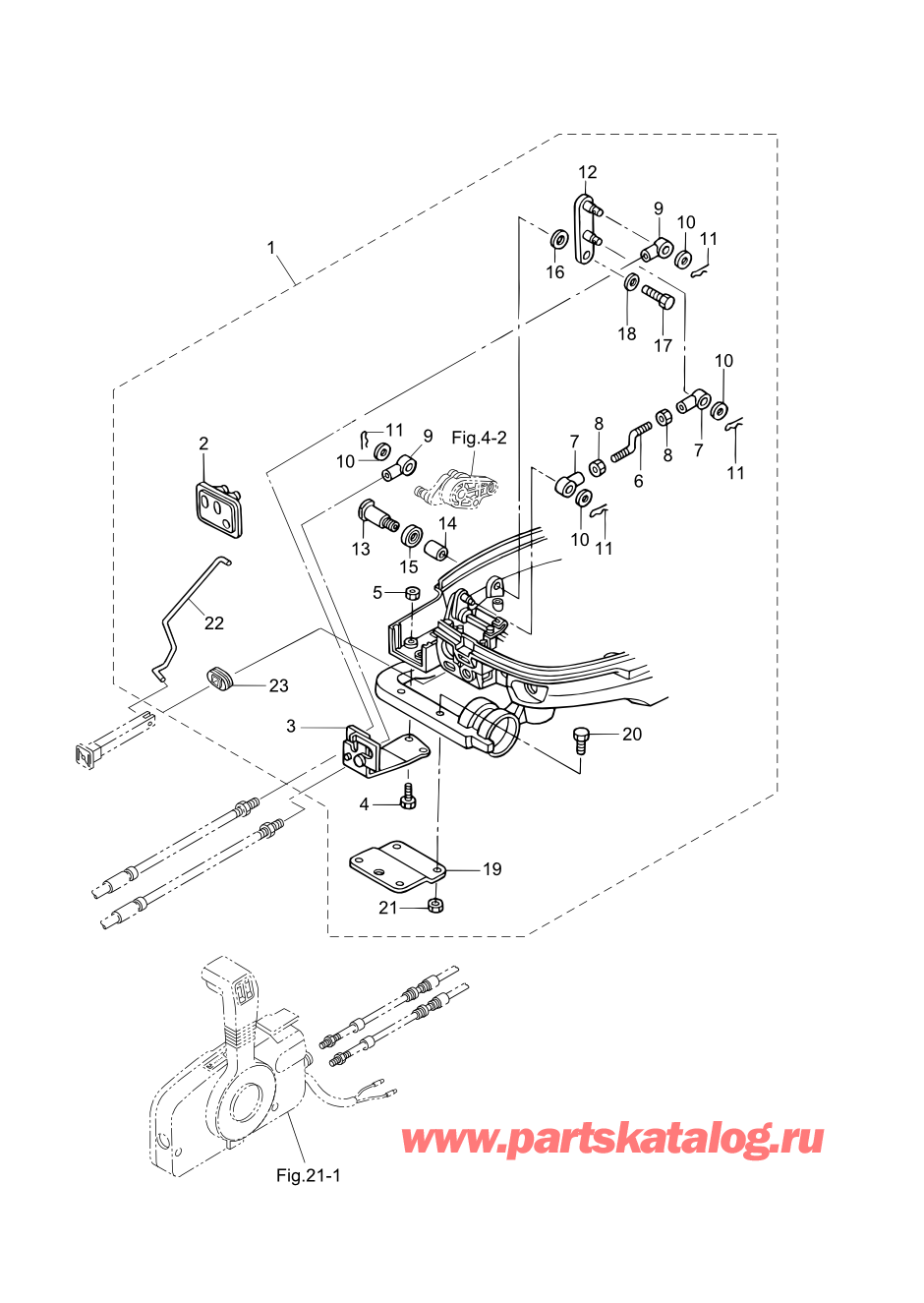 Tohatsu MFS6A3 (002-21051-0AF) / Fig.23 Дополнительные опции (Дистанционное управление) 